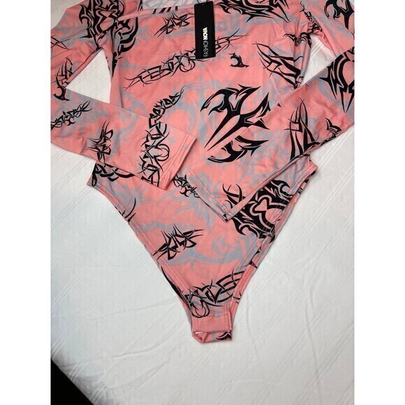 Asymmetrical Neck Cut Out Shoulder Bodysuit Size Small RefN17 - Picture 7 of 8